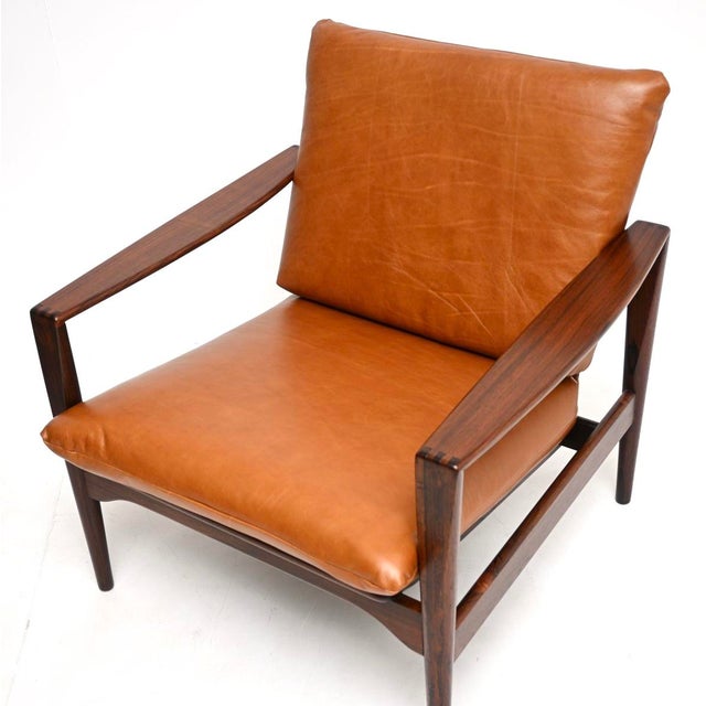 Vintage Danish Leather Chairs by Niels Koefoed for Koefoeds Hornslet, 1960, Set of 2 For Sale - Image 9 of 11