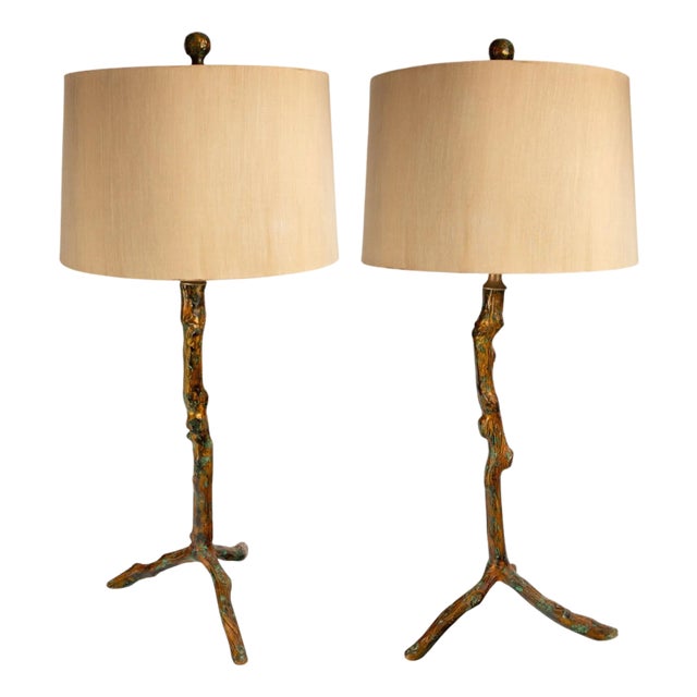 Mid 20th Century Pair Of Branch Lamps For Sale