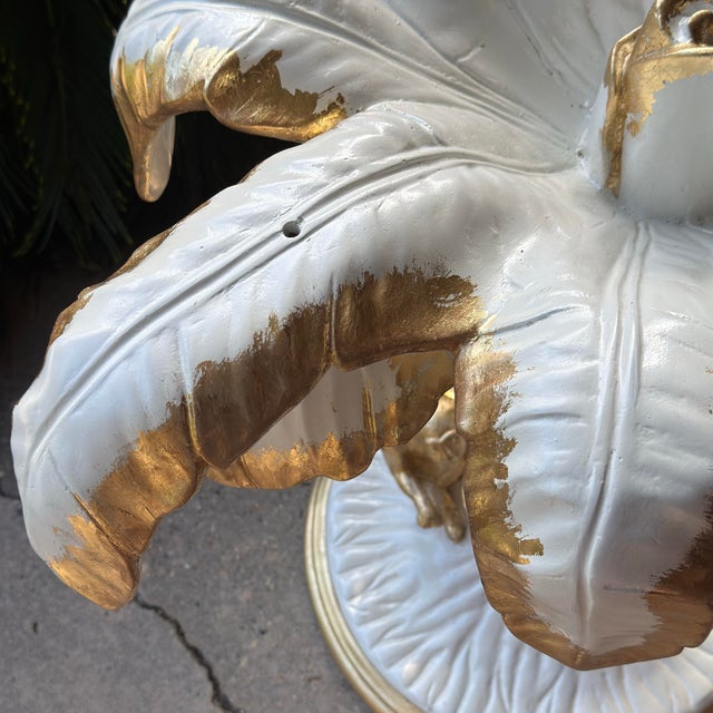 Late 20th Century Palm Tree Monkey Pedestal Dining Table - Newly Painted For Sale - Image 12 of 12