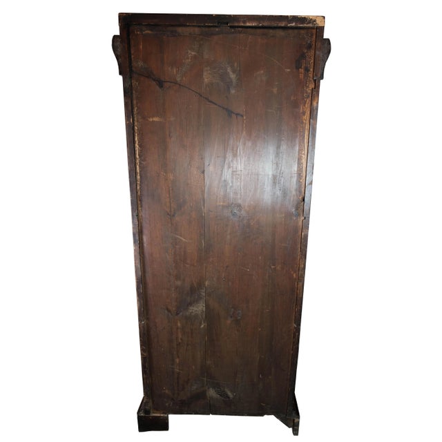 Late Dark Polished Mahogany Empire Tall Cabinet For Sale - Image 12 of 13