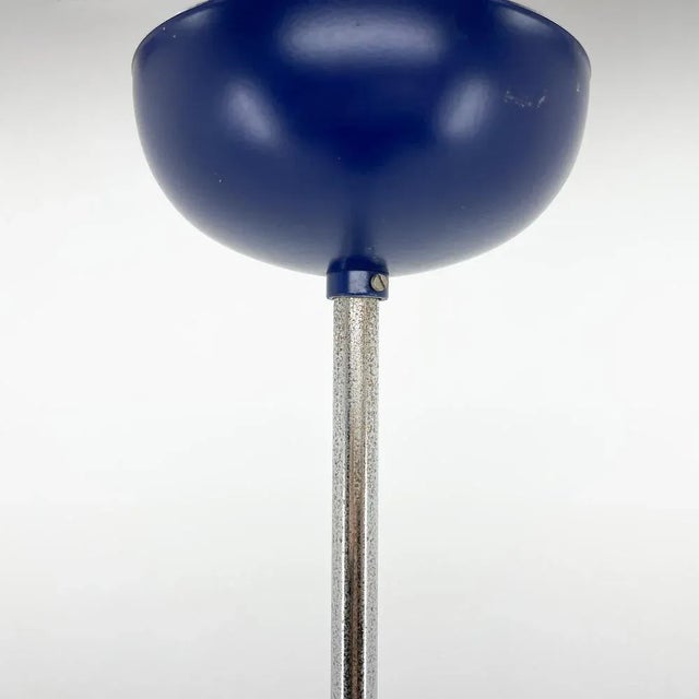 Blue Italian Space Age Asymmetrical Hanging Light, 1970s For Sale - Image 8 of 12