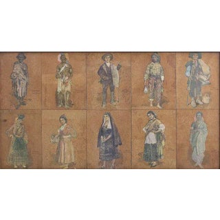 Alfredo De Morais, Ten Typical Costumes of the Portuguese and Former Colonies, Engraving For Sale