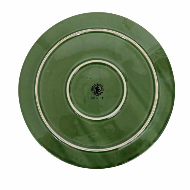 Farmhouse Bordallo Pinherio Green Pineapple Platter Chop Plate For Sale - Image 3 of 4