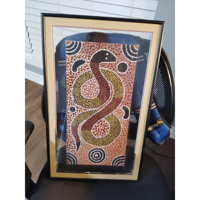 This is a contemporary or late 21st century painting, by, George Robertson Tjampitjinpa. It is acrylic on canvas board...