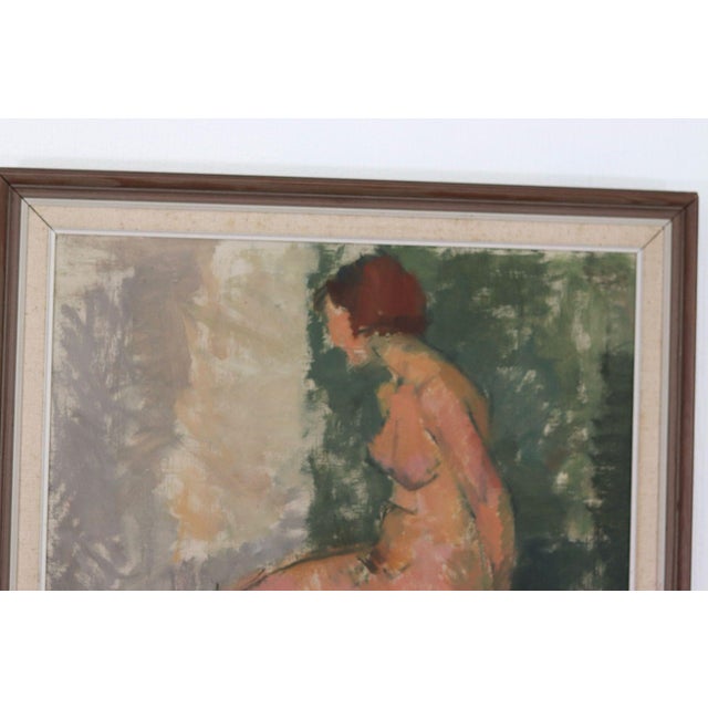 Axel Werner Ekelund, Seated Model, Nude, 1950, Oil on Panel For Sale - Image 8 of 15