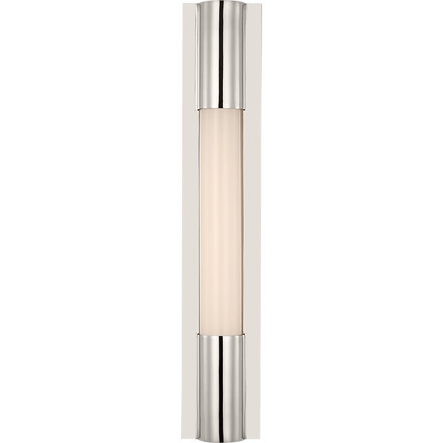 Ellington 16" Slimline Bath Light in Polished Nickel with White Glass Designer: Ian K. Fowler Finish: Polished Nickel...