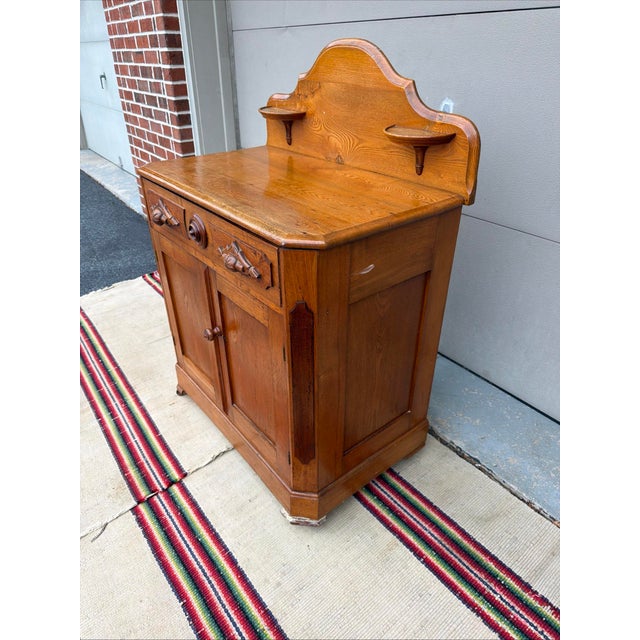 Antique Victorian Chestnut and Walnut Washstand, Lebanon County Pa, Circa 1870 For Sale - Image 15 of 17