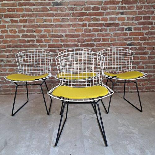 Metal Chairs by Harry Bertoia for Knoll International, 1950, Set of 4 For Sale - Image 7 of 7