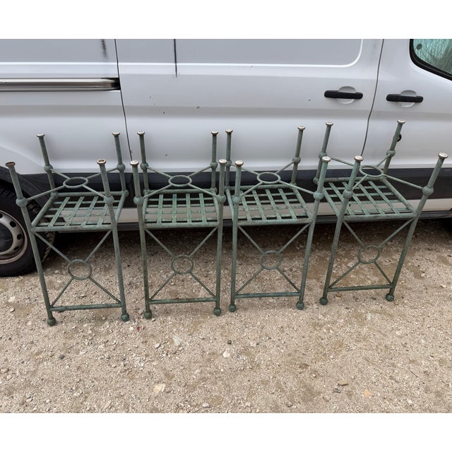 Late 20th Century Set of 4 Mario Papperzini for Salterini Style Garden Chairs For Sale - Image 9 of 16