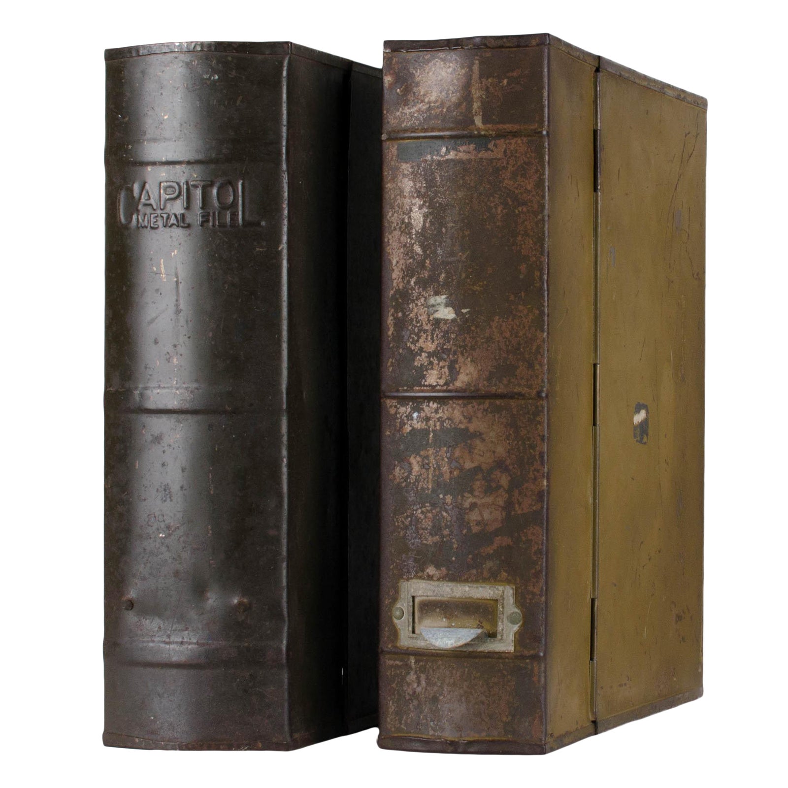 Vintage Metal File Boxes A Pair Chairish