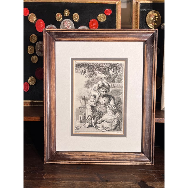 19th Century Fine Grand Tour Style Italian Print in Vintage Frame For Sale In Palm Springs - Image 6 of 10