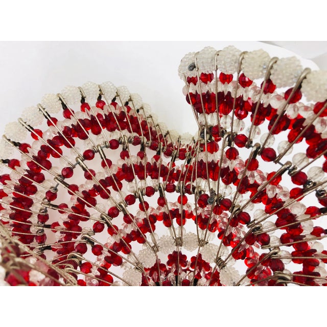 Metal Vintage Folk Art Basket For Sale - Image 7 of 8