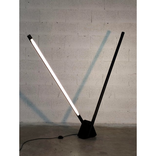 Black Adjustable Sistema Flu Lamp by Rodolfo Bonetto for Luci, 1980s For Sale - Image 8 of 13