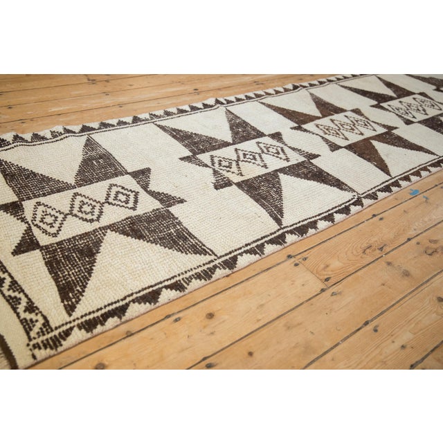 Textile Vintage Distressed Kurd Rug Runner - 3'2" x 11'7" For Sale - Image 7 of 11