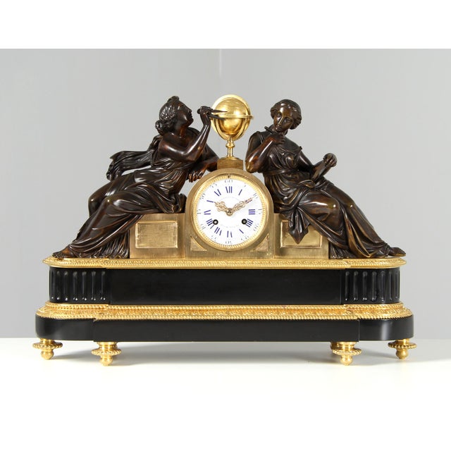 Astronomy Mantel Clock, 1840s For Sale - Image 6 of 18
