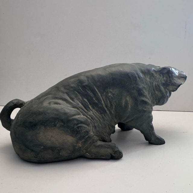 Plastic Vintage House Parts Inc Pot Belly Pigs Resin Farmhouse Decor Sculptures For Sale - Image 7 of 11