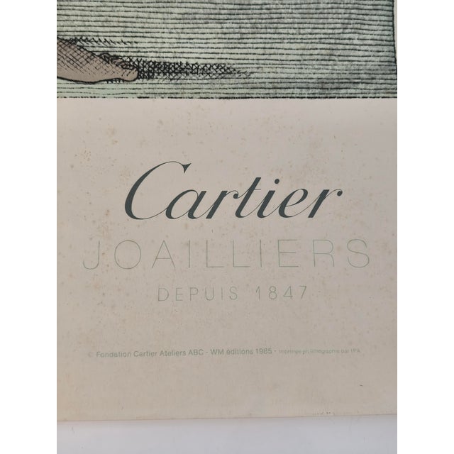 Large Cartier Jewelers Poster by Pierre Le Tan, 1985 For Sale - Image 8 of 11