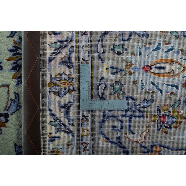 Textile Middle Eastern Hand-Knotted Kashan Cork Rug in Wool For Sale - Image 7 of 8