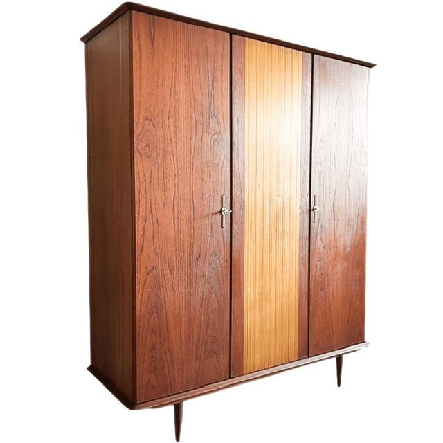 Mid-Century Danish Duotone Wardrobe, 1960s For Sale - Image 4 of 12