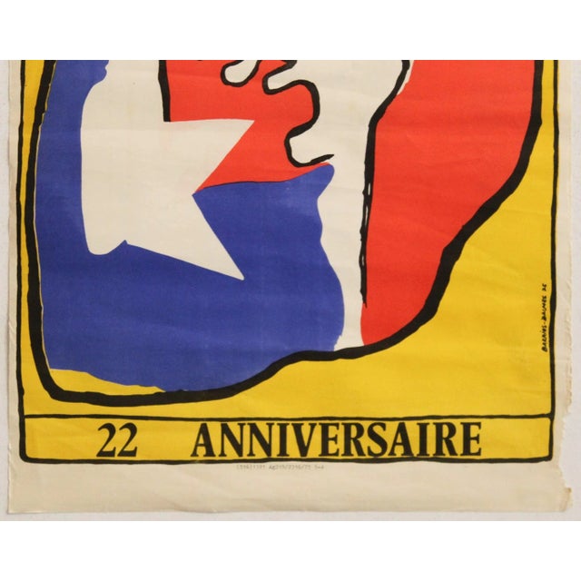 Contemporary 1975 Chiliean Activism Poster - Cut Unite Contre Le Facisme, Centrale Unique Des Travailleurs Du Chili, 22e Anniversaire For Sale - Image 3 of 5