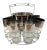 Mid-Century Modern Queen's Lusterware Bar Set Silver Ombre 8 Highball Glass Ice Bucket Chrome Caddy For Sale - Image 3 of 9
