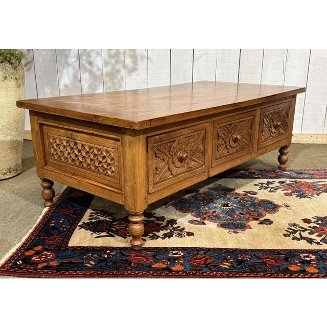 Vintage Indian Teak Coffee Table, 1970s For Sale - Image 15 of 16