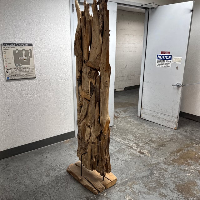 2010s Revelation by Uttermost Sculptural Driftwood Floor Screen For Sale - Image 5 of 12