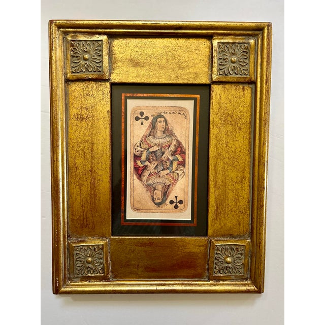 19th Century Pair of 19th C. French Playing Cards Framed For Sale - Image 5 of 6
