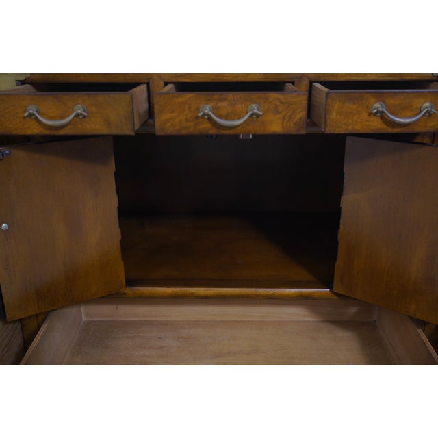 1970s Baker Chinese Style Walnut Credenza Sideboard For Sale - Image 5 of 18