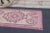 Vintage Turkish Oushak Handmade Wool Cotton Pink Runner Rug For Sale - Image 4 of 9