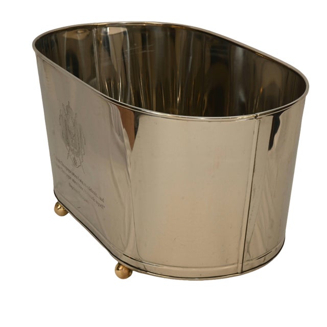 Large Napoleon Bonaparte Silver Plate Champagne Bucket For Sale - Image 3 of 5