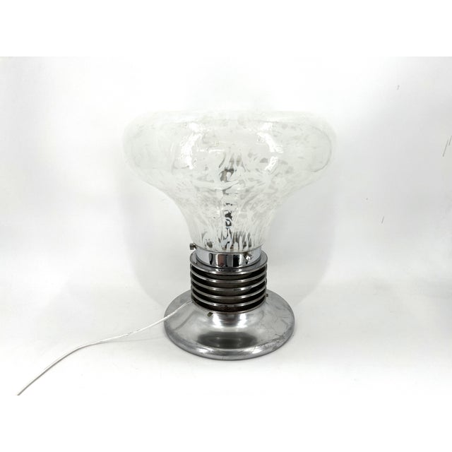 1970s Vintage Light Bulb Table Lamp attributed to AV Mazzega, 1970s For Sale - Image 5 of 11