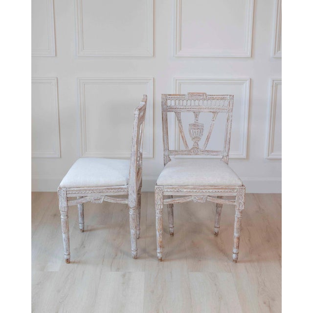 Pair of Swedish Gustavian Period Dining Chairs, Late 18th Century For Sale In Atlanta - Image 6 of 11