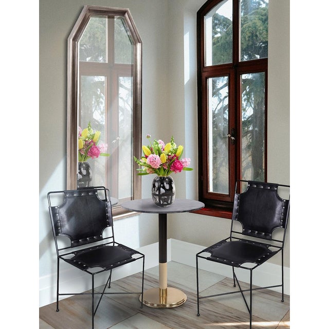 Kenneth Ludwig Chicago Marden Black Glass Vase For Sale - Image 4 of 5