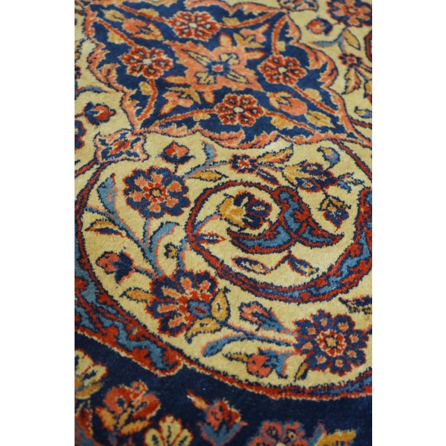 Red Antique Persian Sarouk Farahan Room Size Rug Approx. 12 X 13 For Sale - Image 8 of 12