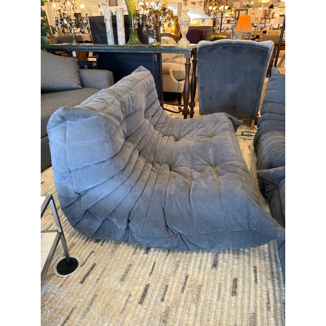 Design Plus Gallery presents the Alcantara Chic Togo Loveseat by Michel Ducaroy for Ligne Roset. This is a Ligne Roset...