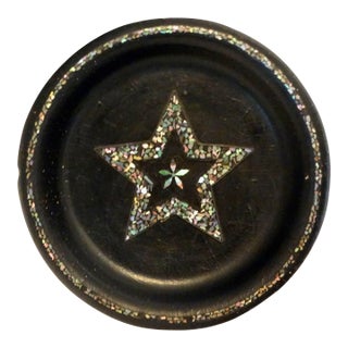 Antique English Papier Mache Plate For Sale