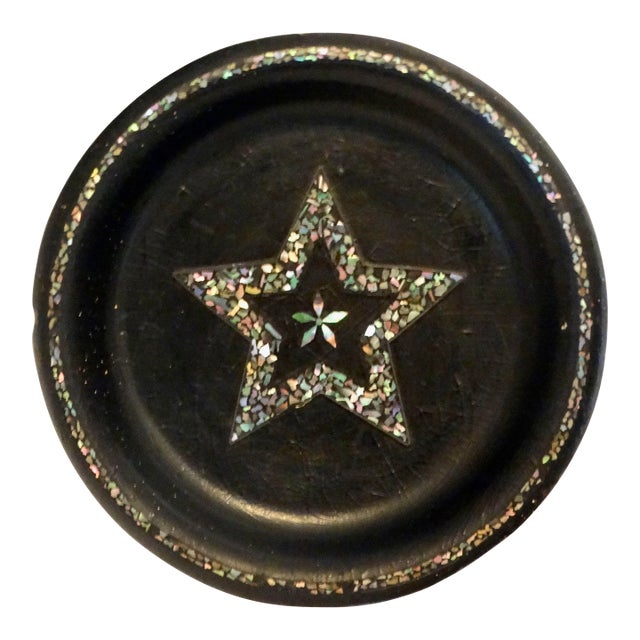 Antique English Papier Mache Plate For Sale