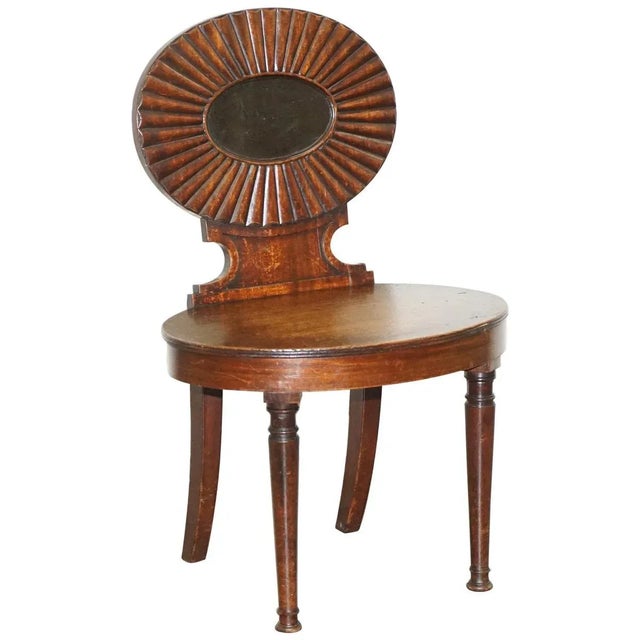 Georgian Shell Back Hall Chair from Gillows of Lancaster, 1780s For Sale - Image 14 of 14