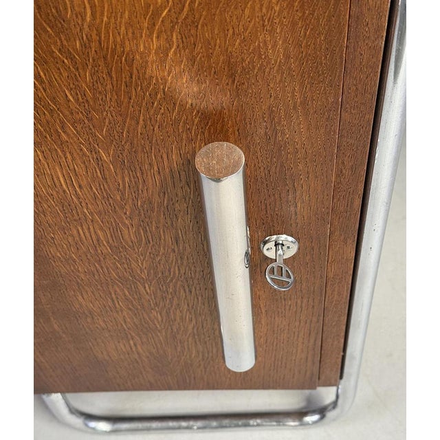 Brown Bauhaus Tubular Chrome Desk, 1930s For Sale - Image 8 of 14