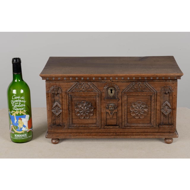 19th Century Spanish Walnut Wedding Coffer or Marriage Chest For Sale - Image 9 of 12