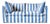 Sophie Conran Coco 2.5 Seater Sofa - Cornish Blue Stripes with Knife Edge Cushion For Sale