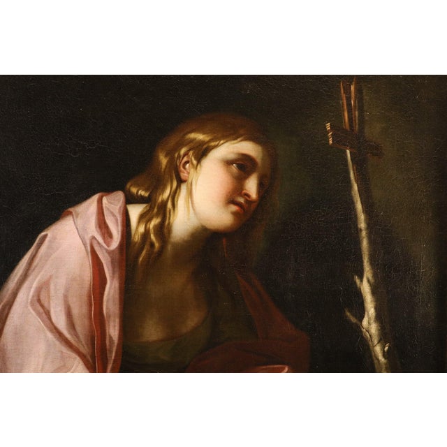 Workshop of Guido Reni, Penitent Magdalene, 1650, Oil on Canvas For Sale - Image 12 of 15