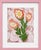 Ebru Flower Original Painting Light Pink For Sale