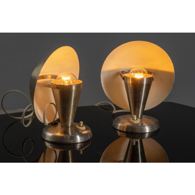 Chrome Table Lamps by Vladimír Havel for Kovona, 1960s, Set of 2 For Sale - Image 4 of 7