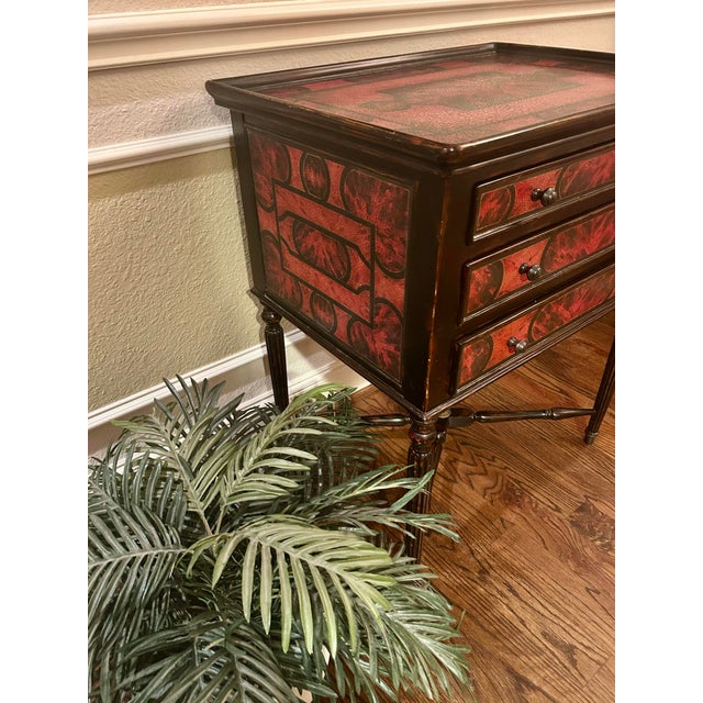 1990s Faux Tortoise Shell Accent Chest by Theodore Alexander For Sale - Image 10 of 10