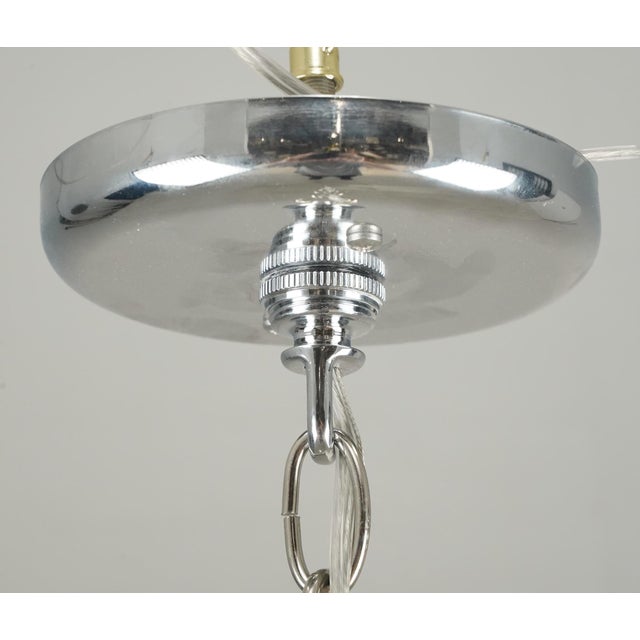 Transparent Mid 20th Century Restored Traditional Five Light Clear Crystal Chandelier For Sale - Image 8 of 9