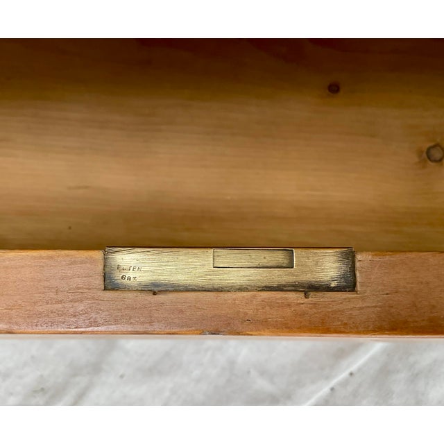 Wood Pine Campaign Chest of Drawers For Sale - Image 7 of 10