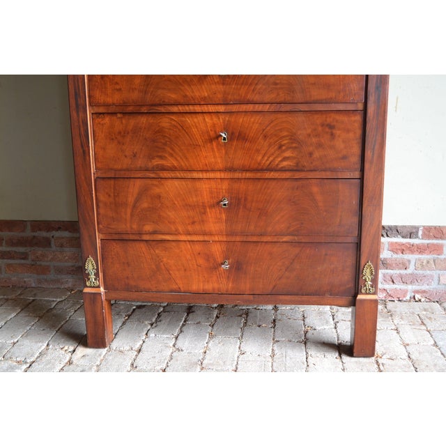 Antique Mahogany Chiffonier with Black Marble Top For Sale - Image 4 of 12