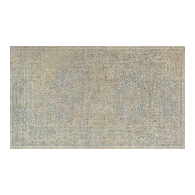 Fine Anitque Indian Animal Hand Knotted Wool Rug For Sale